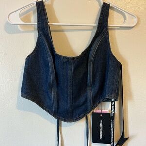 Unworn, tags on - Pretty Little Thing x Little Mix collab jean corset. US size 2